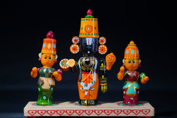 Etikoppaka Lord Balaji with Sridevi & Bhudevi