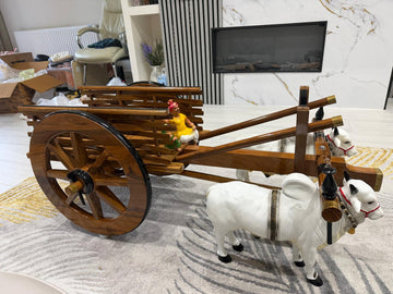 The Heritage Bullock Cart Coffee Table | Luxury Handcrafted Indian Living Room Furniture